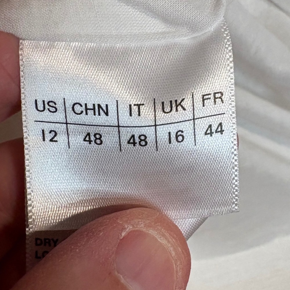 Lafayette 148 New York White 100% Linen Stand Collar Blazer Jacket Button Front - Picture 10 of 14